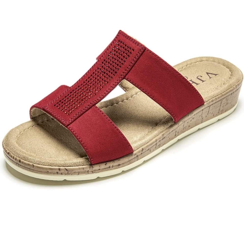 VJH Confort Comfortable sandals for Women's, Slip-on Low Slippers Wedge …